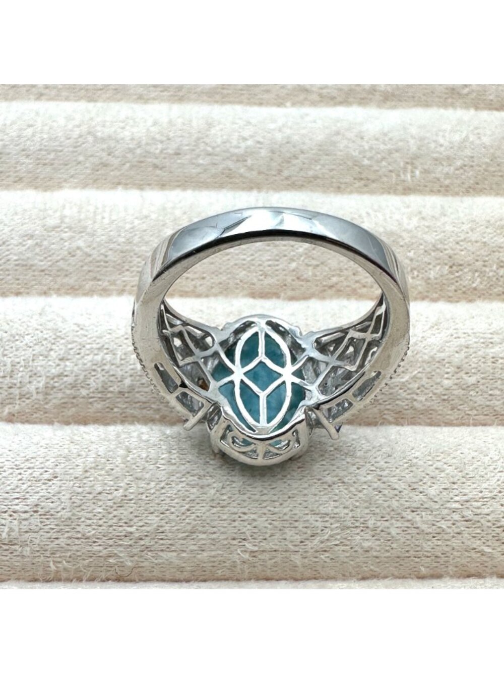 Chuck Clemency Ring Larimar Tanzanite Sterling Silver Size 8 - Picture 2 of 6